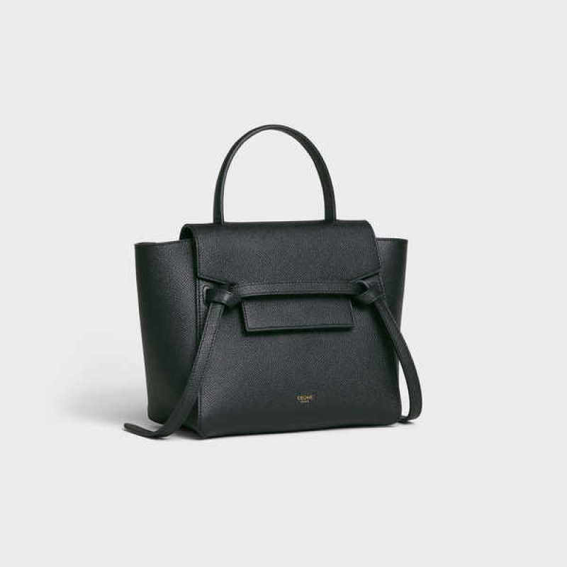 Black Celine Nano in grained calfskin Belt Bag | CL-593055