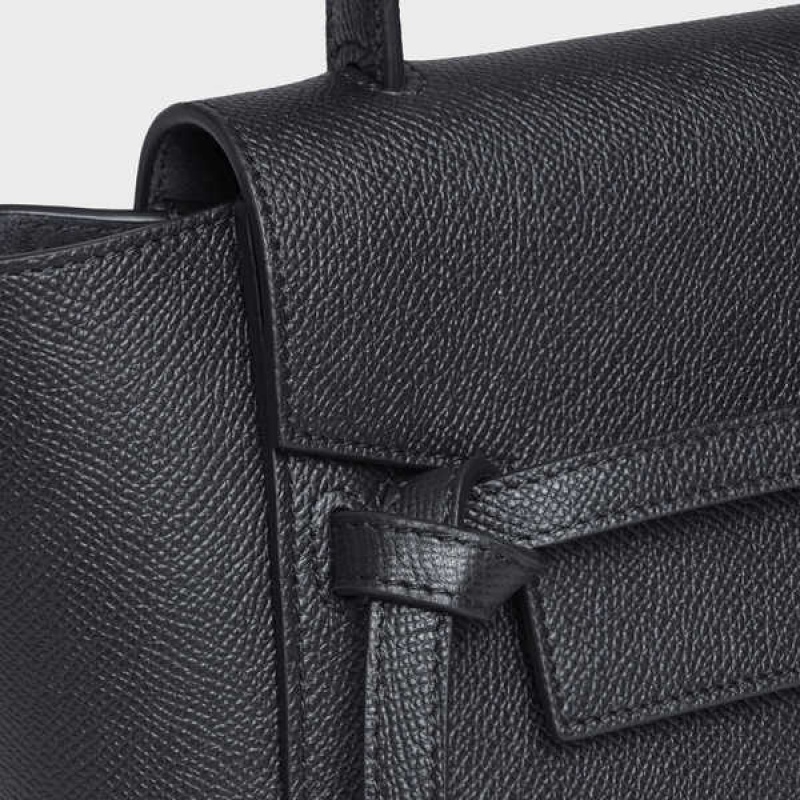 Black Celine Nano in grained calfskin Belt Bag | CL-593055