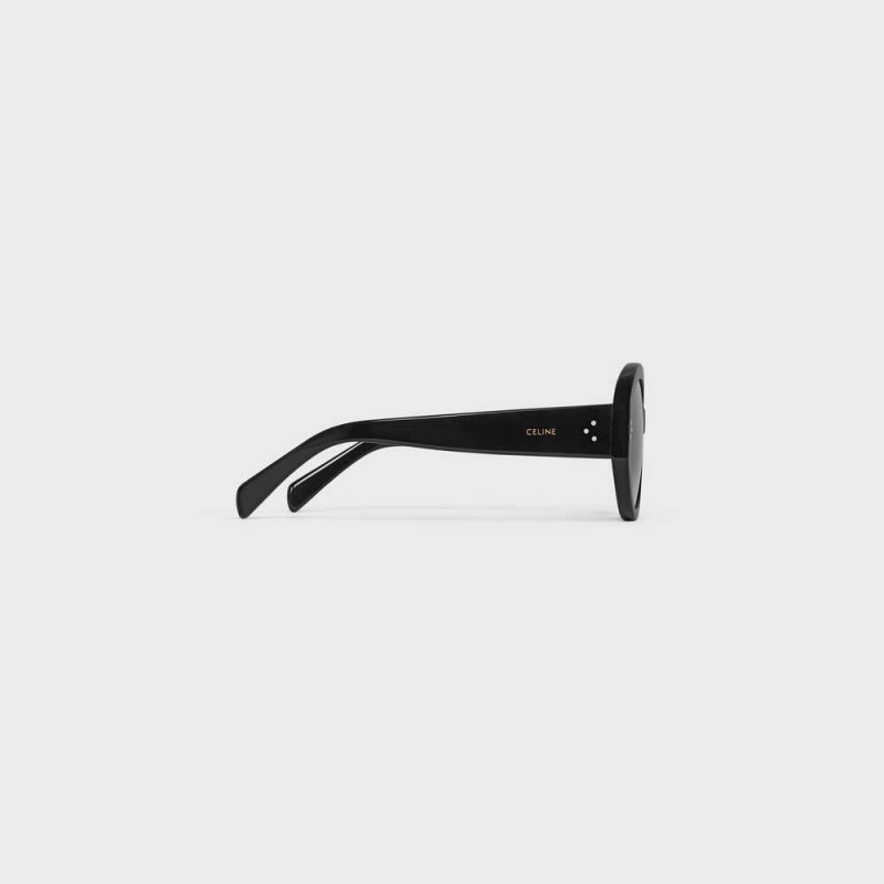 Black Celine Round S240 in Acetate Sunglasses | CL-592432