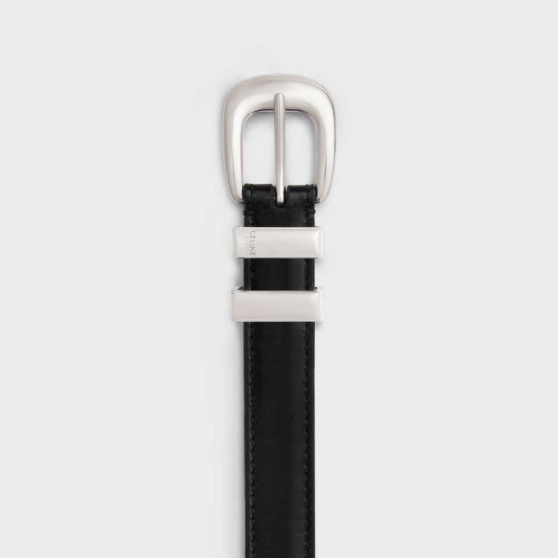 Black Celine SMALL WESTERN in Taurillon Leather Belts | CL-592477