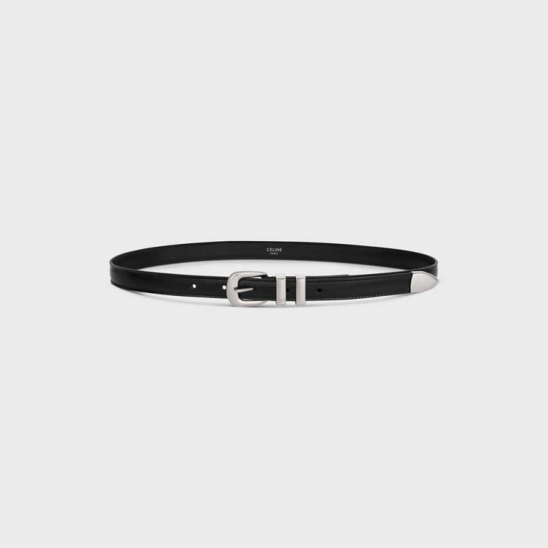 Black Celine SMALL WESTERN in Taurillon Leather Belts | CL-592477