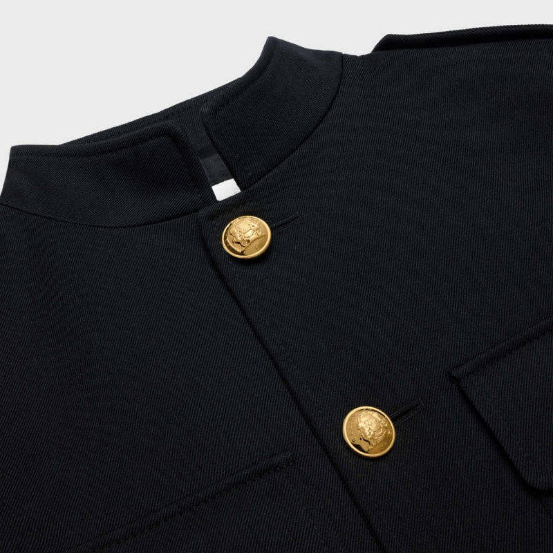 Black Celine Saharienne military in wool Jackets | CL-592642