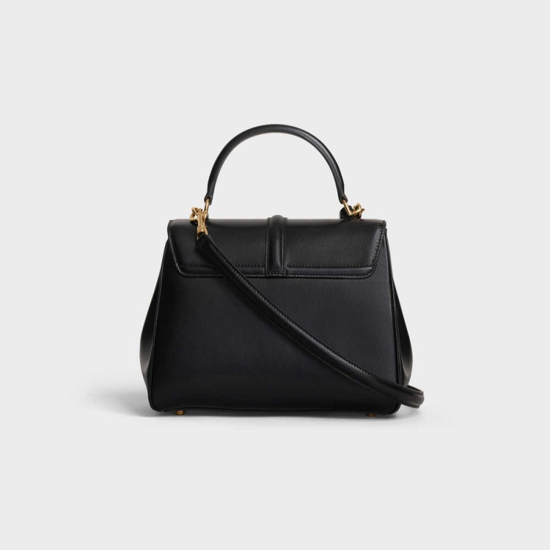 Black Celine Small Bag in satinated calfskin 16 | CL-593275