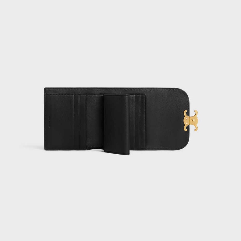 Black Celine Small TRIOMPHE in lizard Wallets | CL-592973