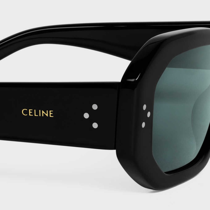 Black Celine Square S255 in Acetate Sunglasses | CL-592401