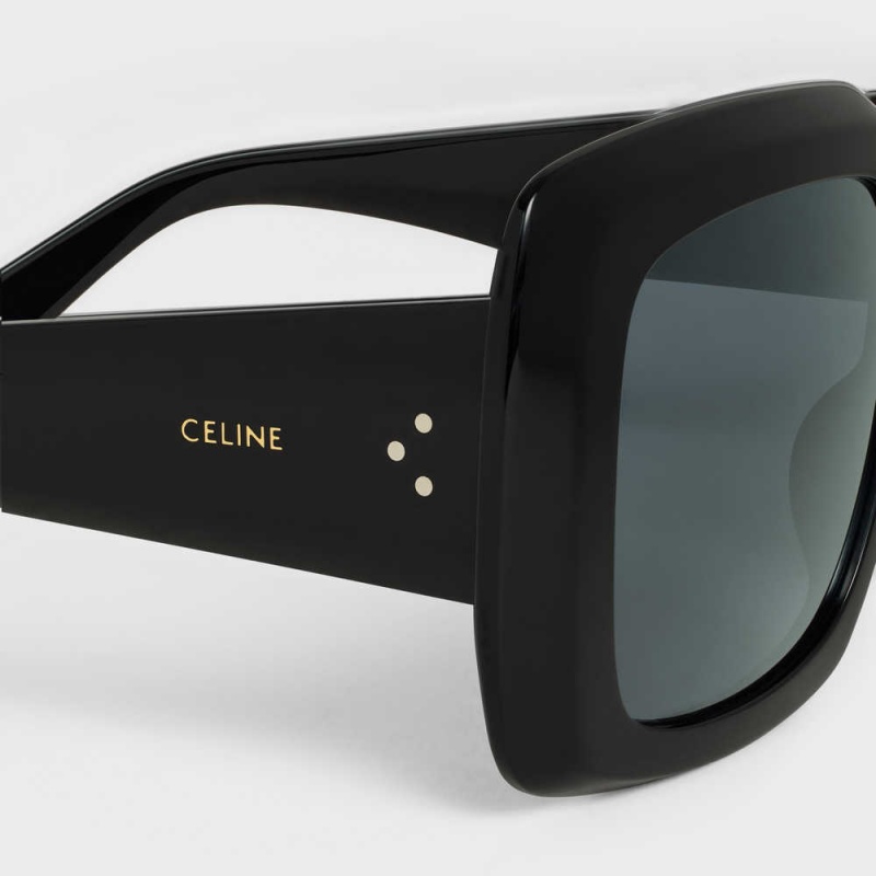 Black Celine Square S263 in Acetate Sunglasses | CL-592374