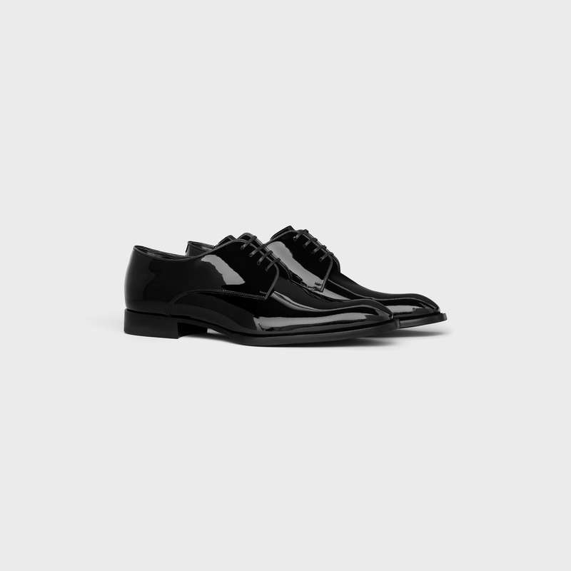 Black Celine TUXEDO DERBY in Patent calfskin Loafers | CL-591882