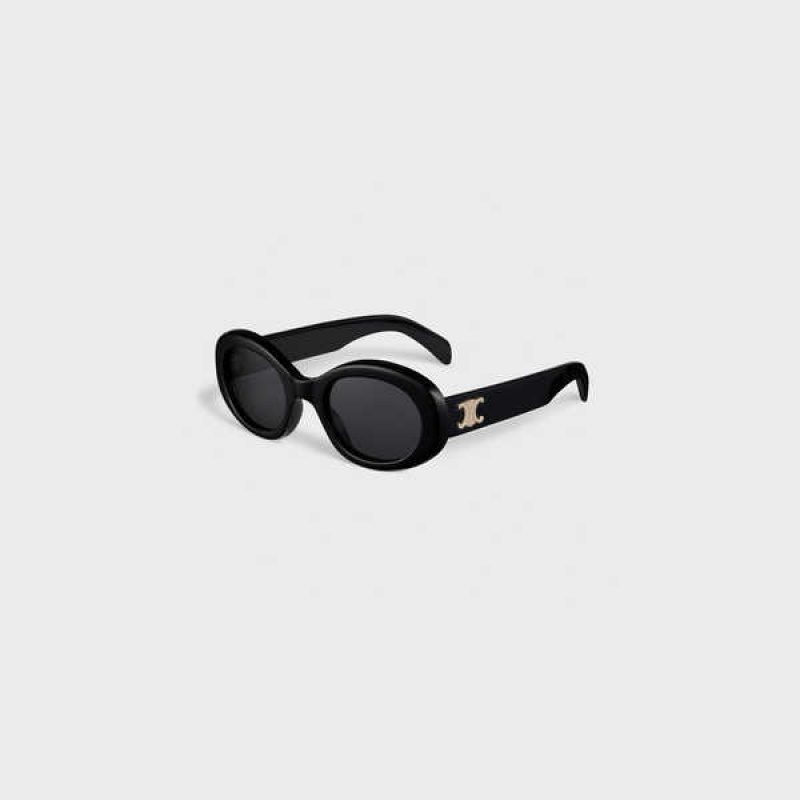 Black Celine Triomphe 01 in Acetate Sunglasses | CL-592379