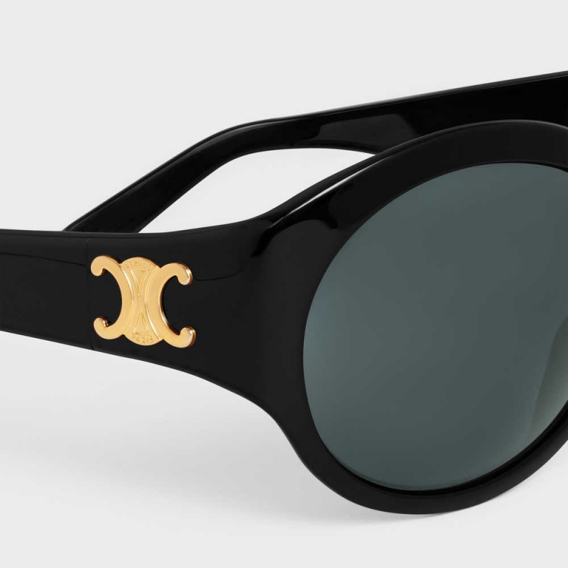 Black Celine Triomphe 11 in Acetate Sunglasses | CL-592372