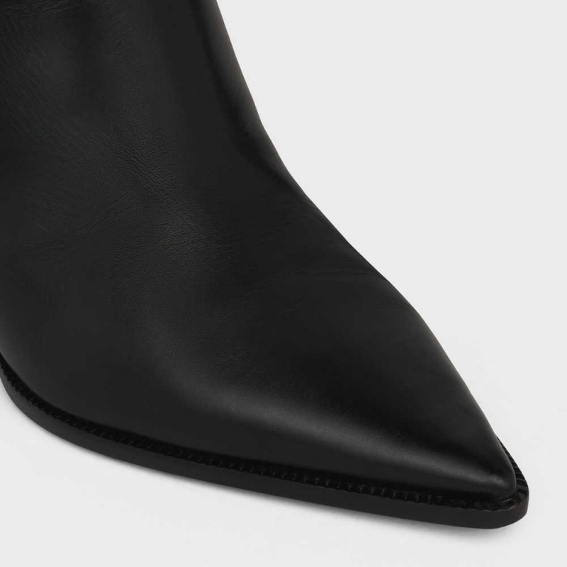 Black Celine Verneuil high in Calfskin Boots | CL-592518