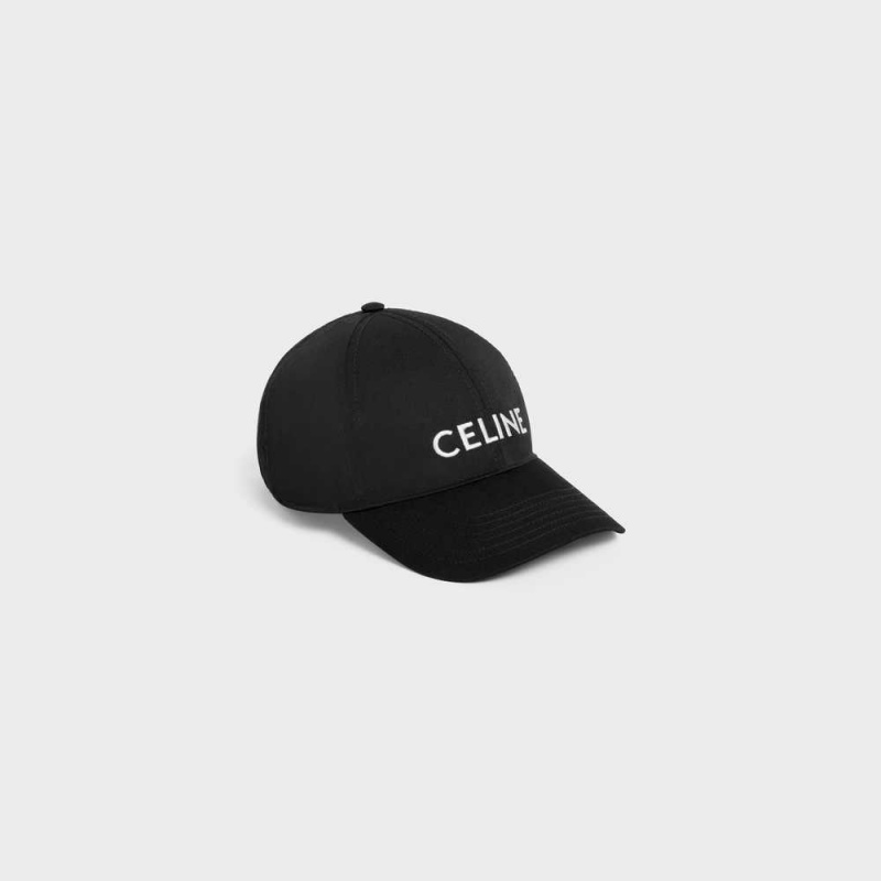 Black Celine baseball in drill cotton Cap | CL-592362