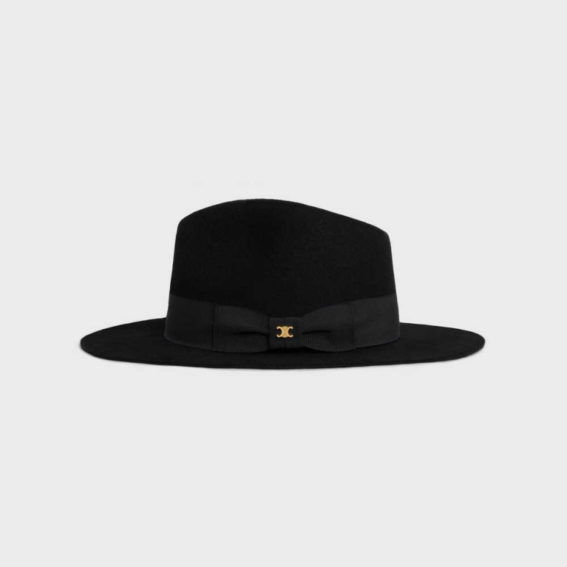 Black Celine fedora in felt Hat | CL-592339