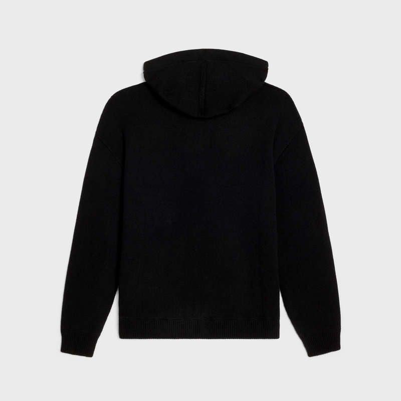 Black Celine hooded in wool and cashmere Sweatshirts | CL-592115