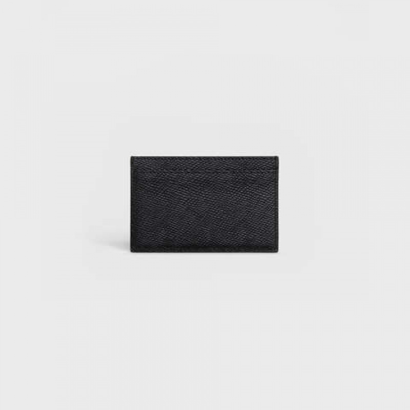 Black Celine in Grained calfskin Card Holders | CL-591801