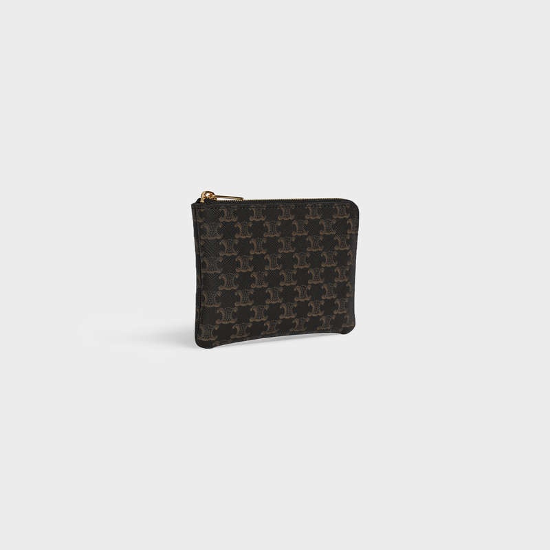 Black Celine in TRIOMPHE CANVAS Card Holders | CL-591816