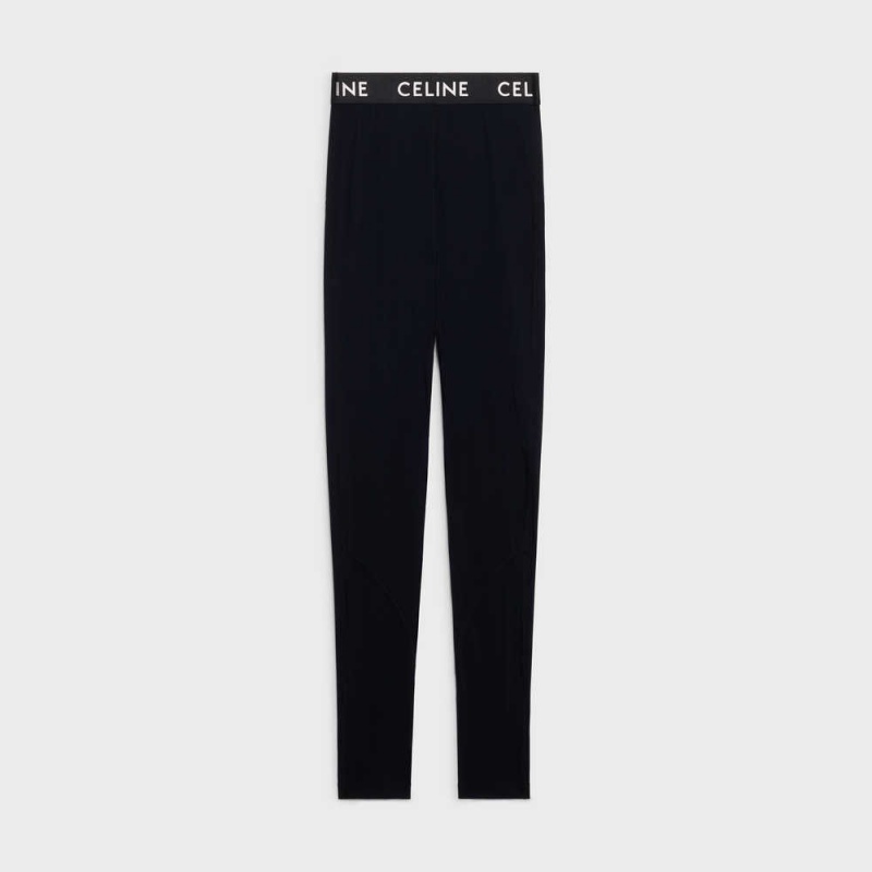 Black Celine leggings technical jersey Shorts | CL-592754