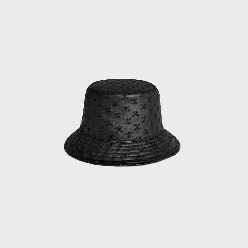 Black Celine triomphe bucket in soft Hat | CL-591704