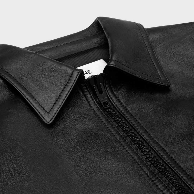 Black Celine wiltern blouson in soft Leather | CL-592612