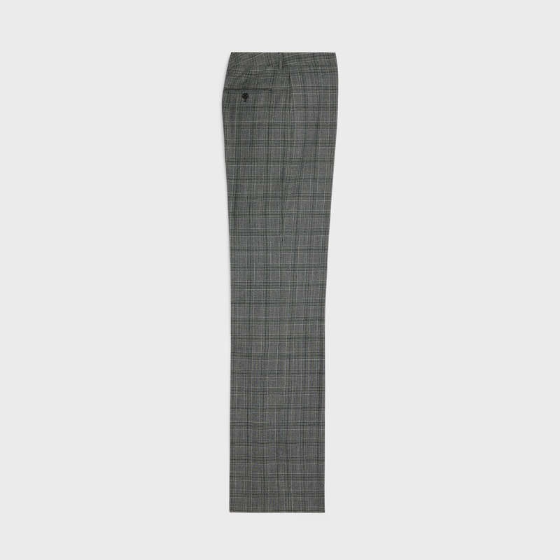 Black / Grey Celine straight in wool Trousers | CL-592010