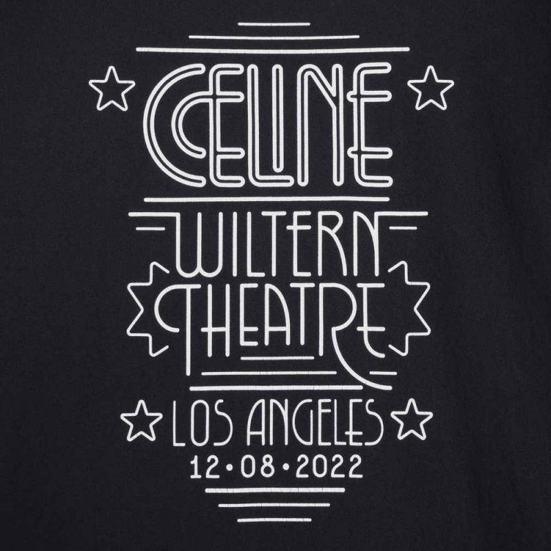 Black / white Celine wiltern in cotton jersey T-shirts | CL-592785