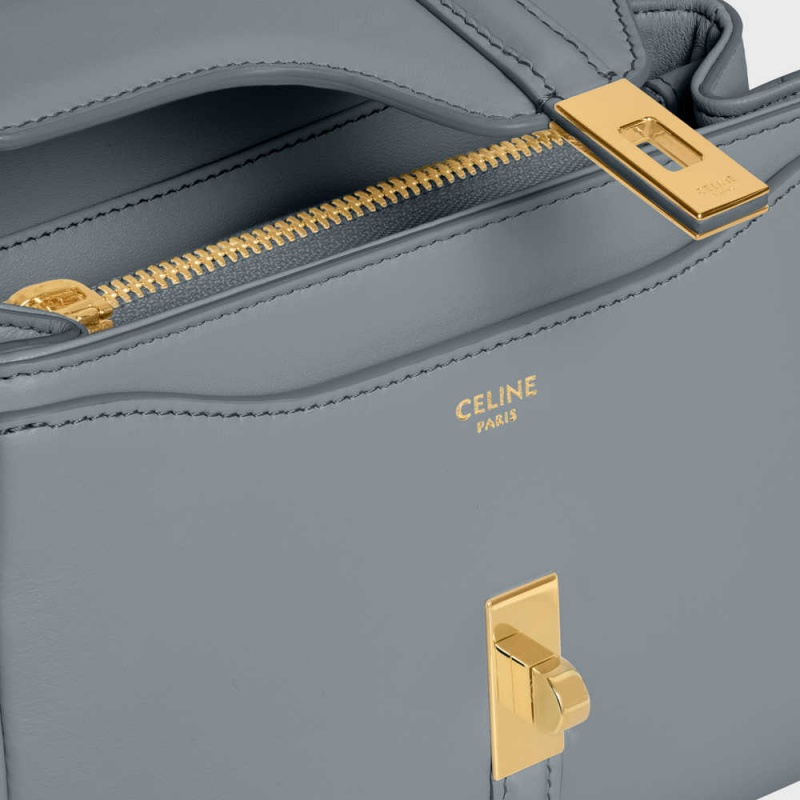 Blue Grey Celine MINI in satinated calfskin 16 | CL-593269