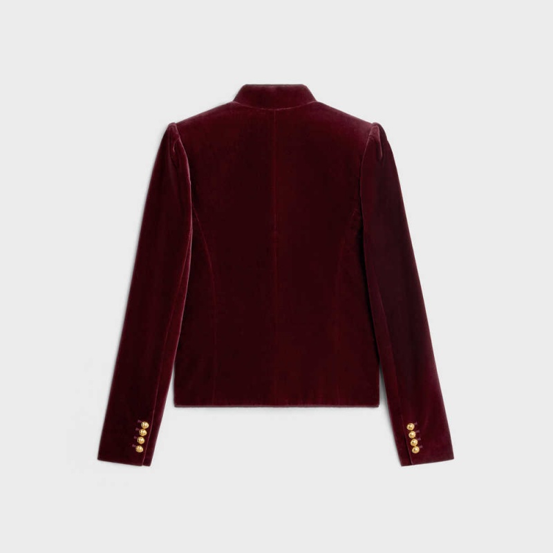 Bordeaux Celine Victorian in cotton velvet Jackets | CL-592652