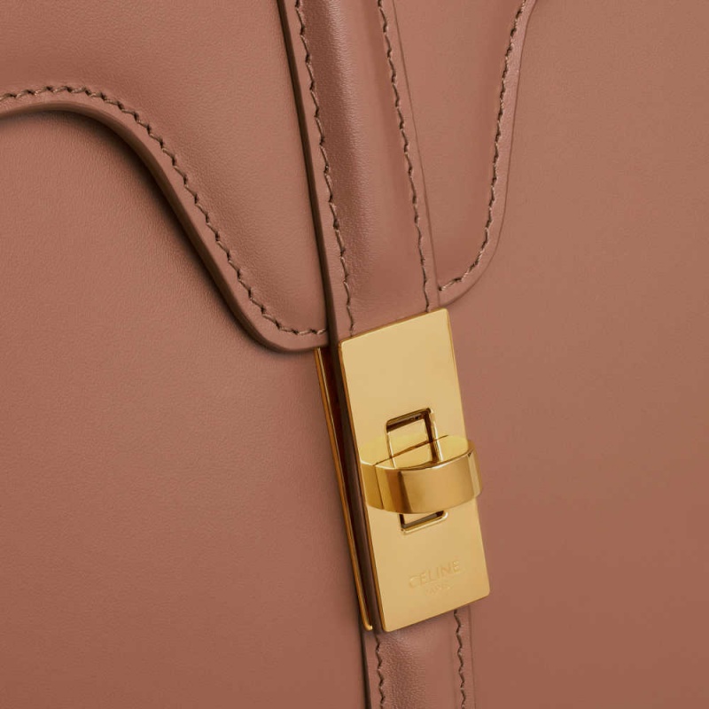 Bronze Celine Classique Bag in satinated calfskin 16 | CL-593281