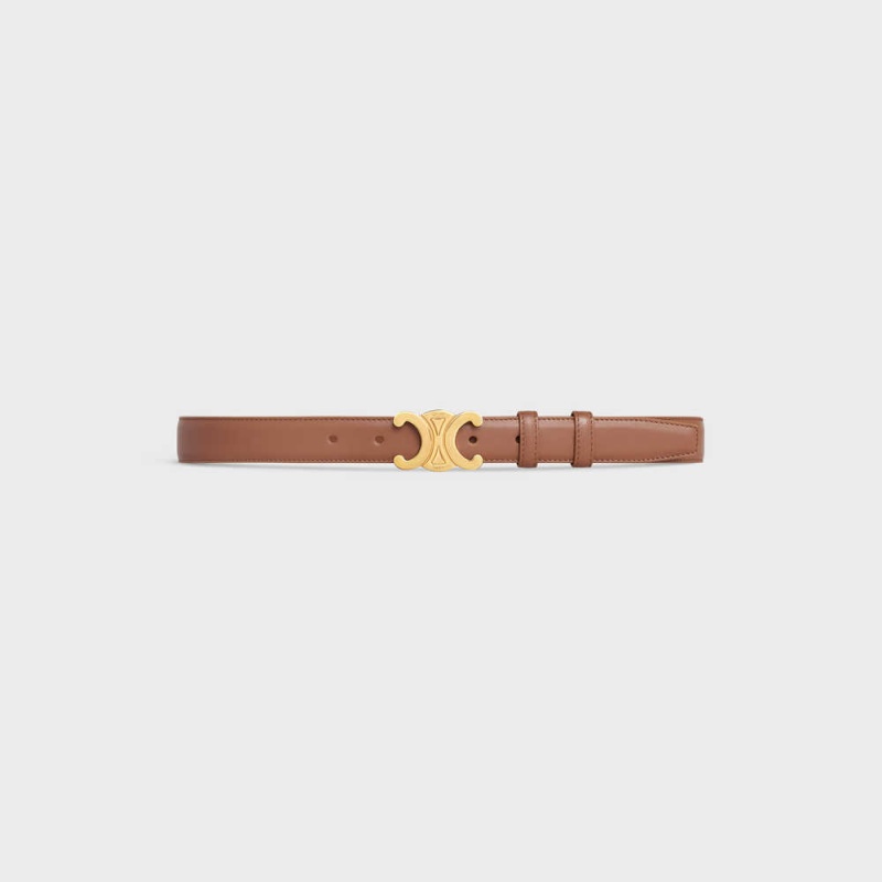 Bronze Celine Medium Triomphe in Smooth Calfskin Belts | CL-592456