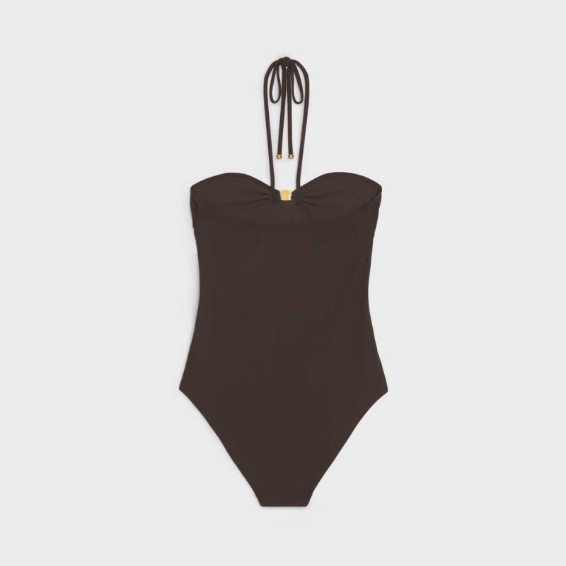 Brun Celine triomphe in jersey Swimwear | CL-592762