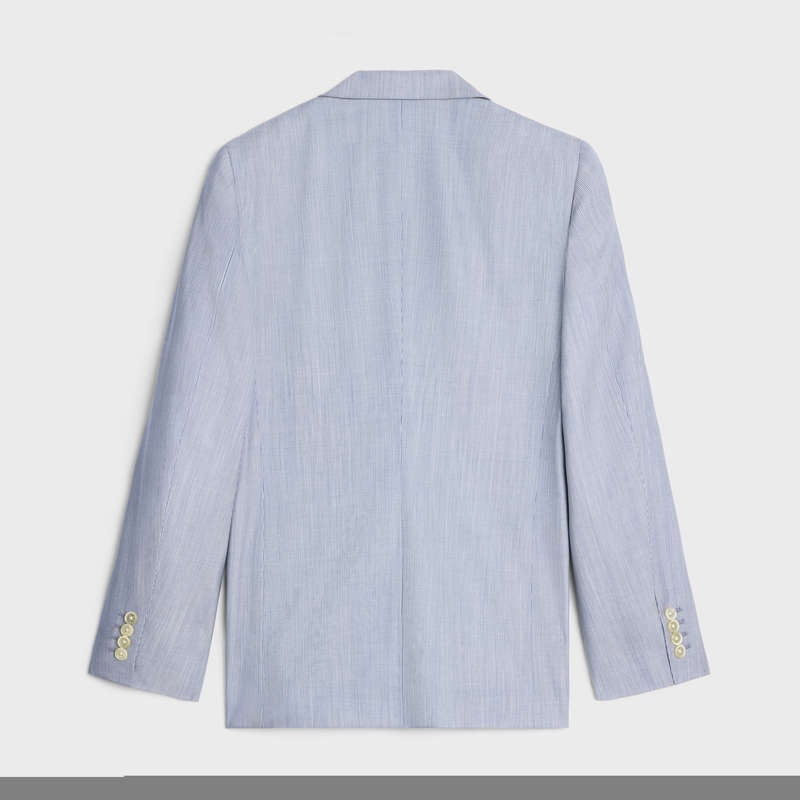 CRAIE/BLEU Celine classic in striped wool and silk Jackets | CL-591987