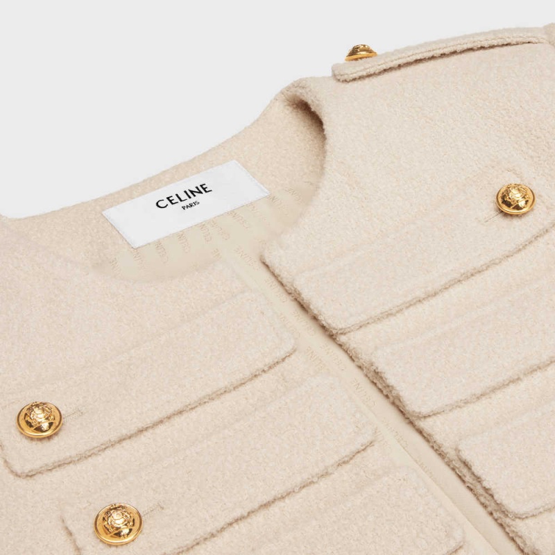 CREME Celine Military in tweed Jackets | CL-592636