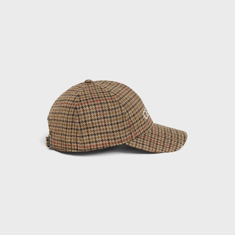 Camel / Brick Celine baseball in wool Cap | CL-591692