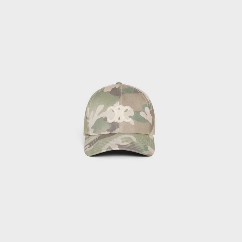 Camo Clair Celine baseball in camouflage cotton Cap | CL-592360