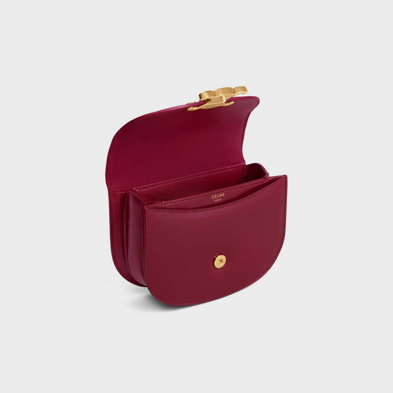 Carmin Celine besace triomphe in SHINY CALFSKIN Mini Bags | CL-593030