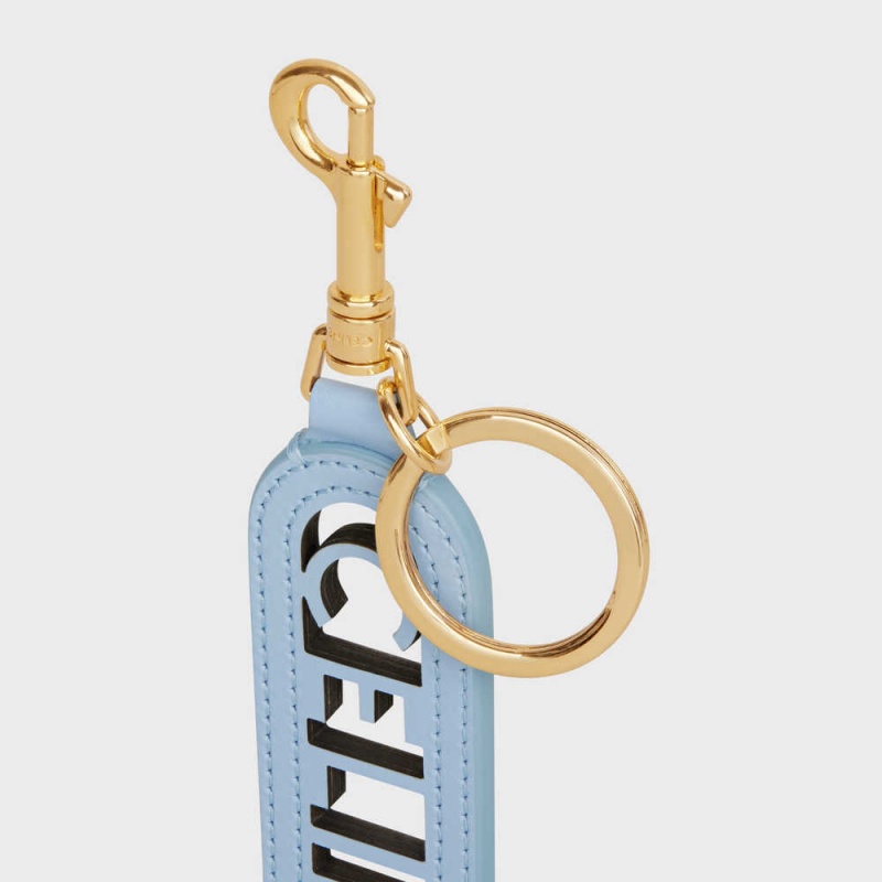 Celeste Celine PERFORATED KEYRING CHARM in SMOOTH CALFSKIN Leather Goods Accessories | CL-592900