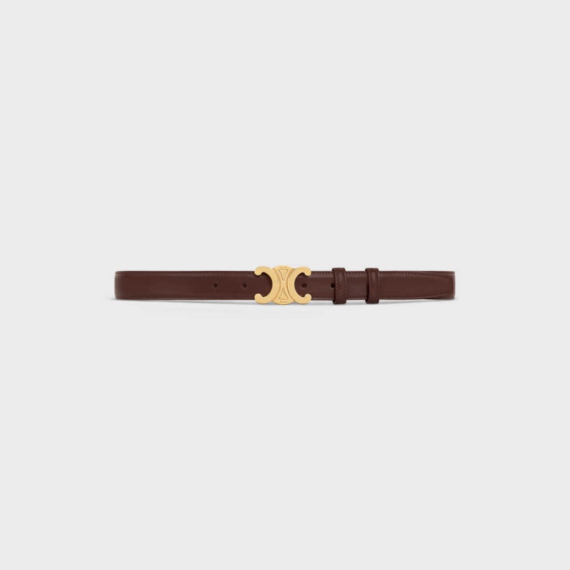 Chestnut Celine Medium Triomphe in Taurillon Leather Belts | CL-592452