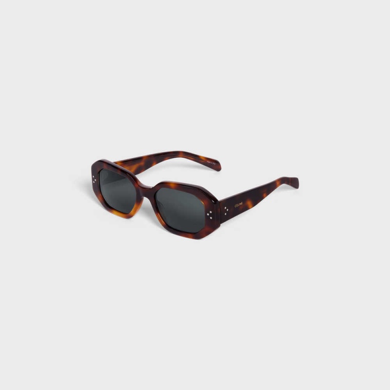 Classic Havana Celine Square S255 in Acetate Sunglasses | CL-592402