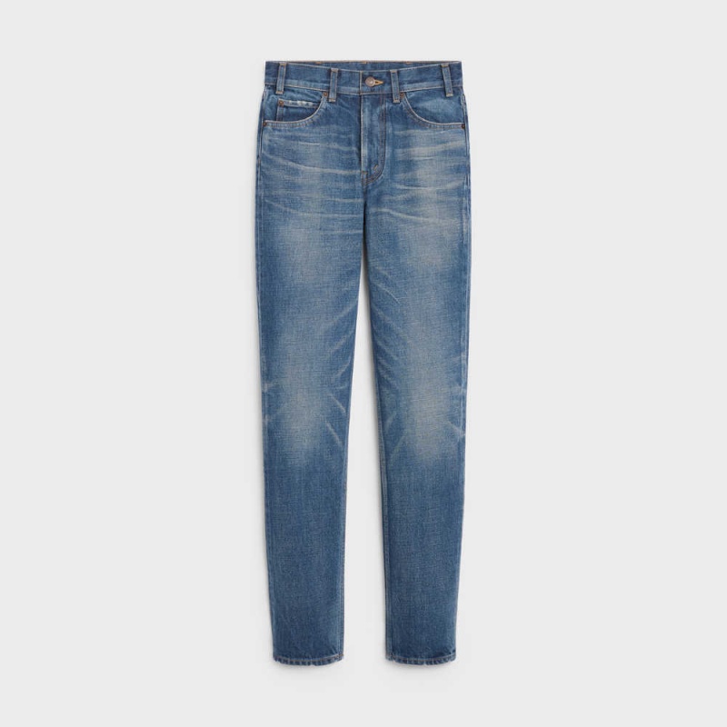 DARK UNION WASH Celine SLIM JEANS IN DARK UNION WASH DENIM Pants | CL-592726