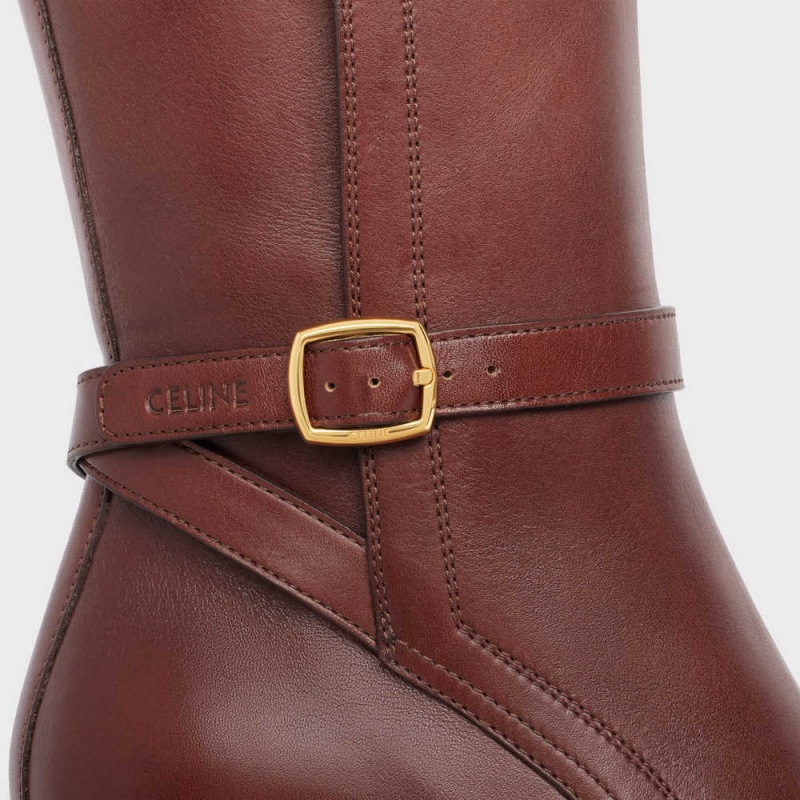 Dark Brown Celine CONDÉ JODHPUR in Calfskin Boots | CL-592495