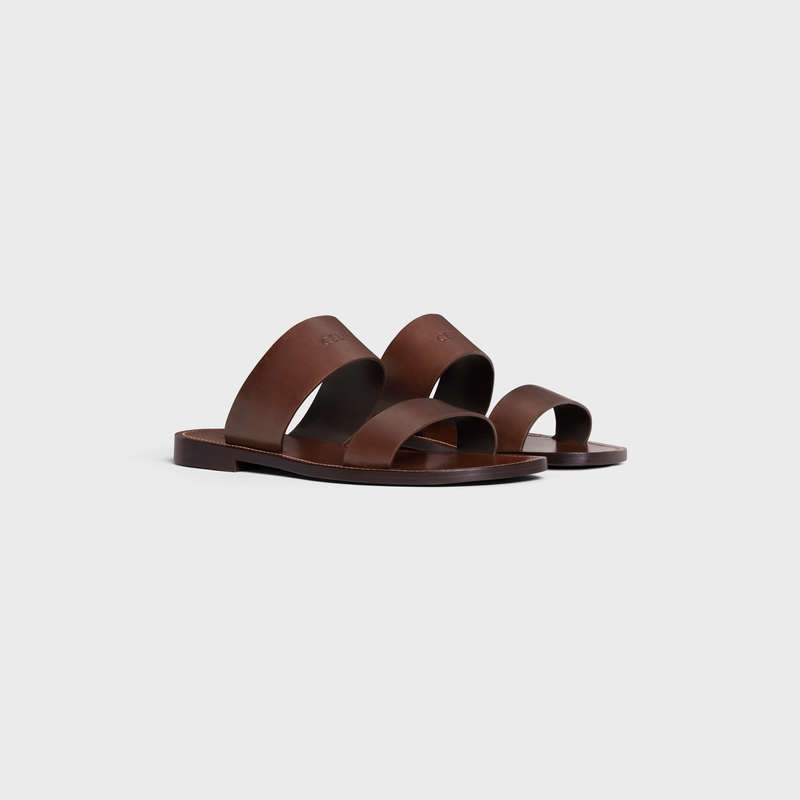 Dark Brown Celine LERINS in CALFSKIN - VEGETAL TANNING Sandals | CL-591890