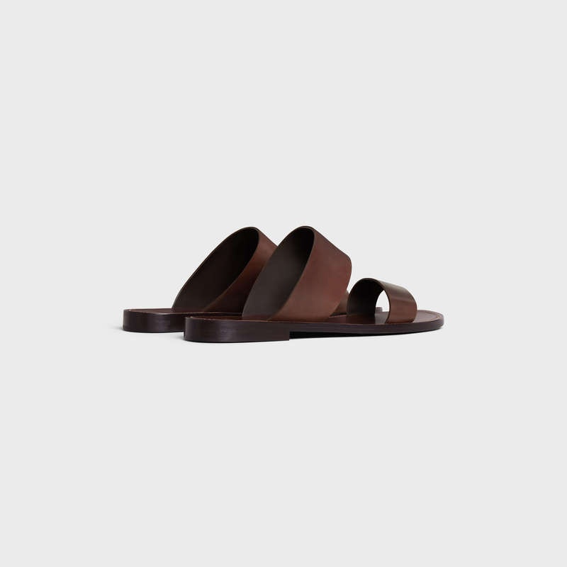 Dark Brown Celine LERINS in CALFSKIN - VEGETAL TANNING Sandals | CL-591890