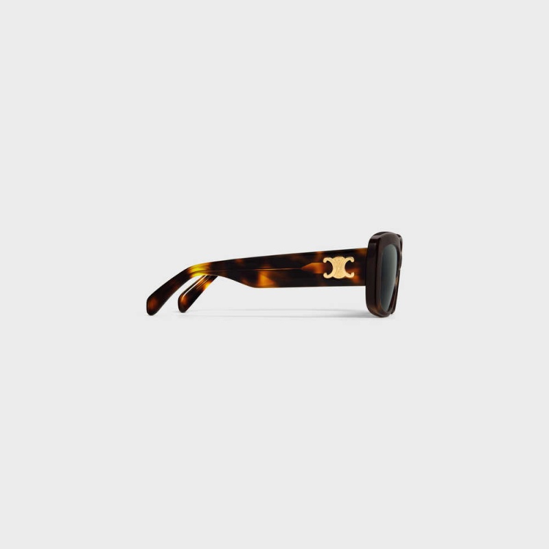 Dark Havana Celine Triomphe 04 in Acetate Sunglasses | CL-592392