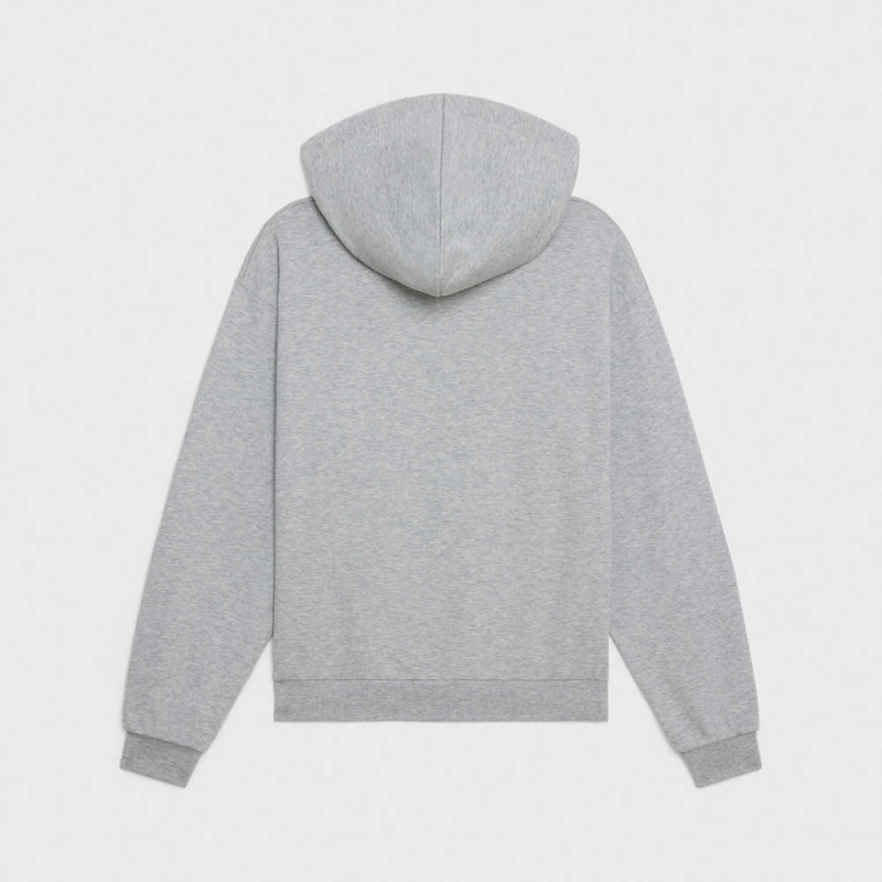 GREY MELANGE Celine LOOSE TRIOMPHE SWEATIN COTTON AND CASHMERE Sweatshirts | CL-592804