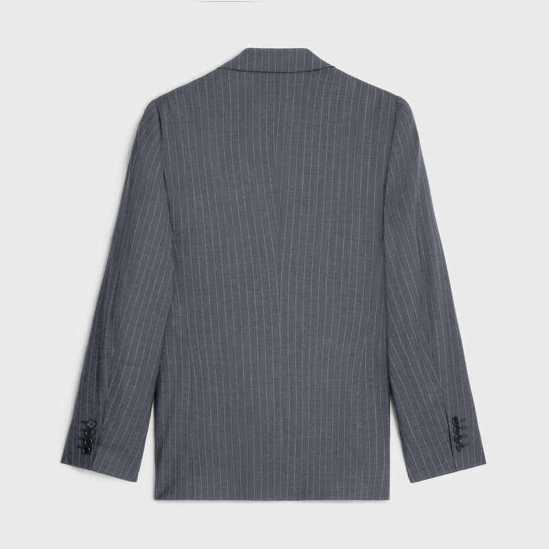 GRIS/CRAIE Celine classic in striped wool Jackets | CL-591985