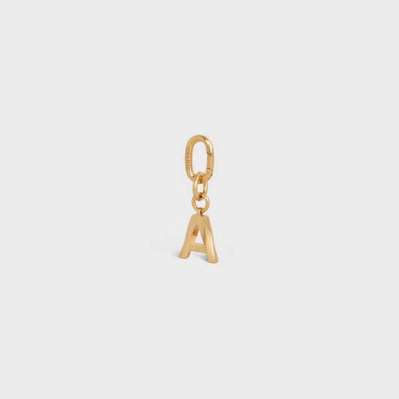 Gold Celine A CHARM in Brass Leather Goods Accessories | CL-592924