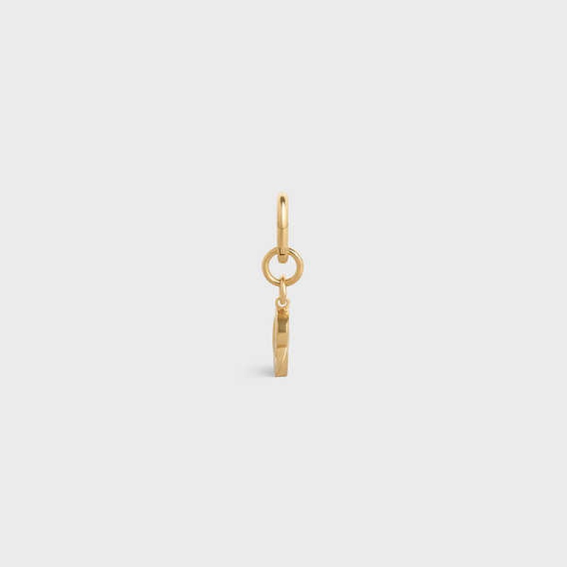 Gold Celine B CHARM in Brass Leather Goods Accessories | CL-592925