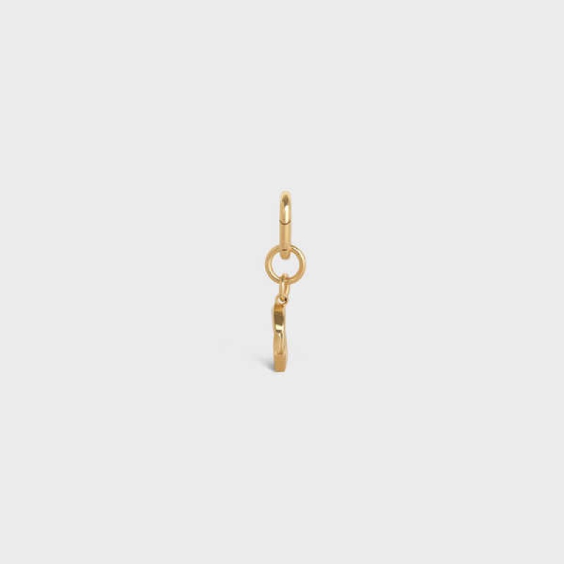 Gold Celine C CHARM in Brass Leather Goods Accessories | CL-592926