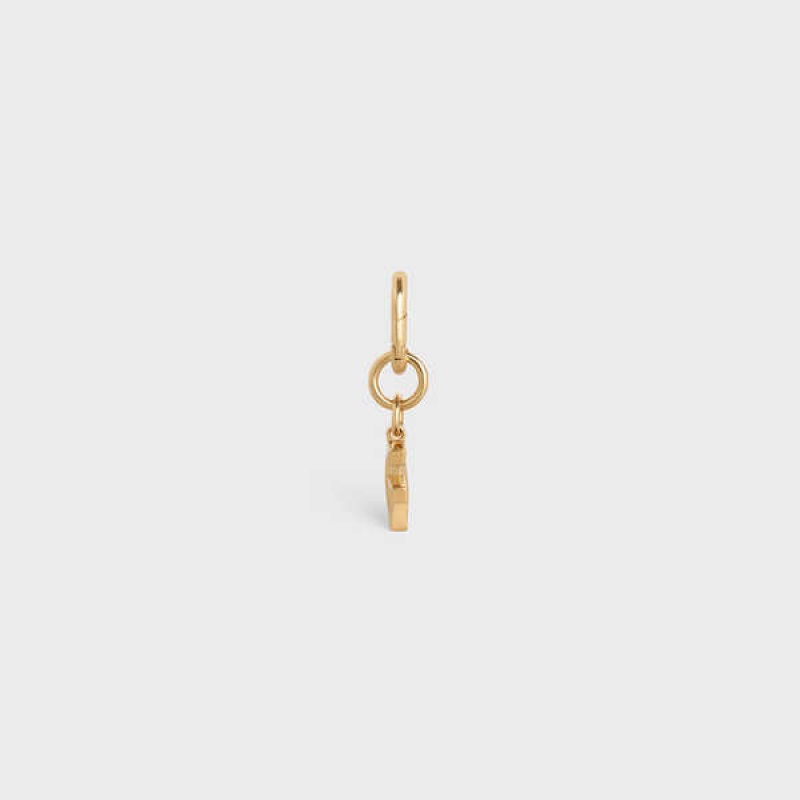 Gold Celine F CHARM in Brass Leather Goods Accessories | CL-592927