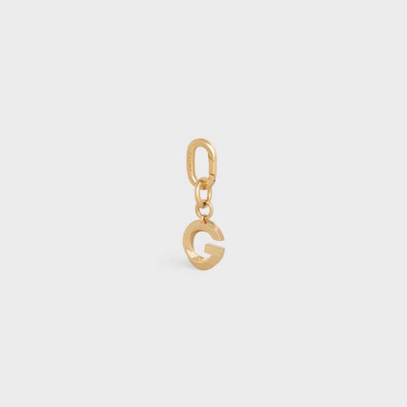 Gold Celine G CHARM in Brass Leather Goods Accessories | CL-592928