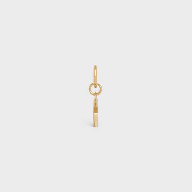 Gold Celine K CHARM in Brass Leather Goods Accessories | CL-592930